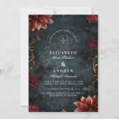 Invitation Mariage gothique baroque Romance (Devant)