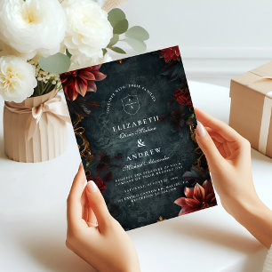 Invitation Mariage gothique baroque Romance