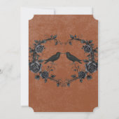 Invitation Mariage gothique Black Raven & Roses Rust (Dos)