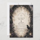 Invitation Mariage gothique céleste enchanté (Devant)