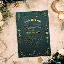 Mariage gothique céleste sarcelle foncé
