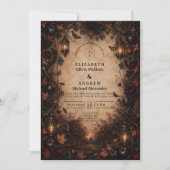 Invitation Mariage gothique d'automne enchanté (Devant)