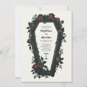 Invitation Mariage gothique de café (Devant)