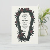 Invitation Mariage gothique de café (Debout devant)