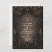 Invitation Mariage gothique de campagne rustique (Devant)