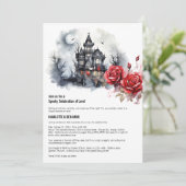 Invitation Mariage gothique de couple pour Halloween (Debout devant)