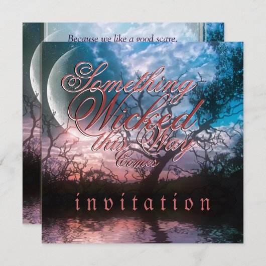 Invitation Mariage gothique de rêve pour Halloween (Devant / Derrière)