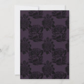 Invitation Mariage gothique des hiboux de luxe violet (Dos)