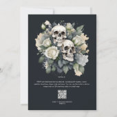 Invitation Mariage gothique des Roses blanches (Dos)