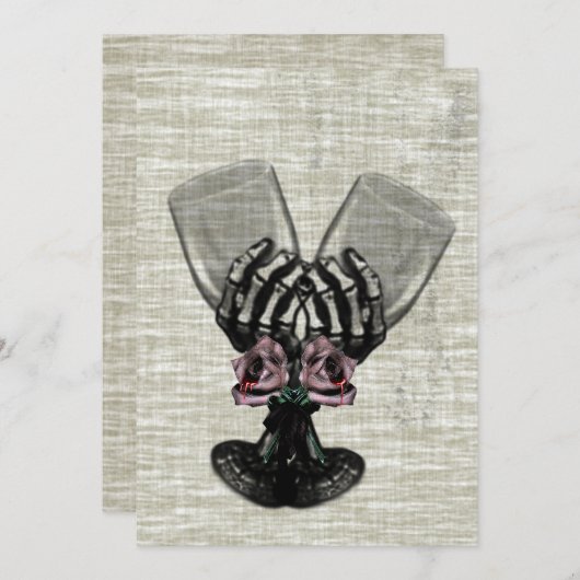 Invitation Mariage gothique d'éternité (Devant / Derrière)