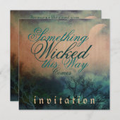 Invitation Mariage gothique d'Halloween quelque chose de méch (Devant / Derrière)