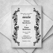 Invitation Mariage gothique du crâne