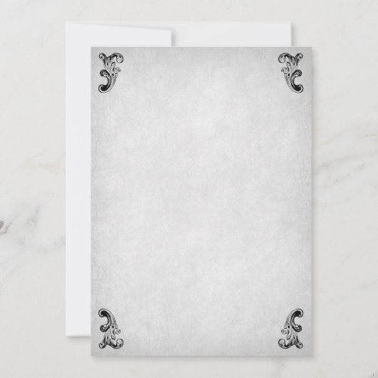 Invitation Mariage gothique du crâne (Dos)