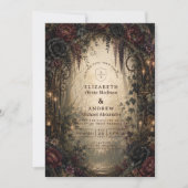 Invitation Mariage gothique en forêt (Devant)