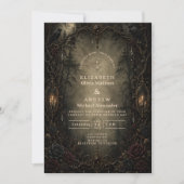 Invitation Mariage gothique enchanté en forêt (Devant)