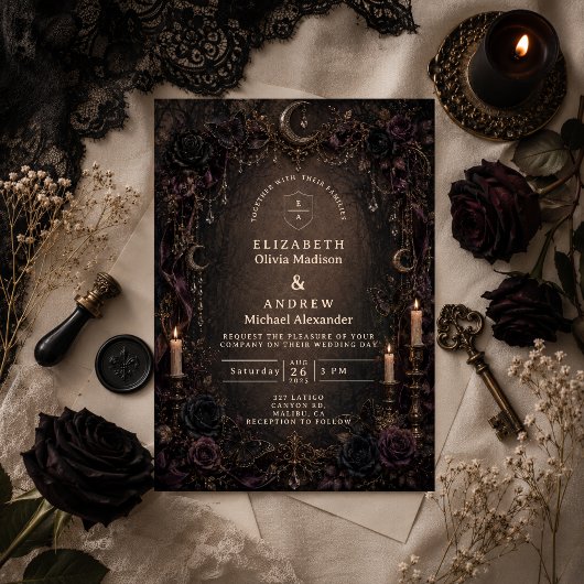 Invitation Mariage Gothique Fantaisiste