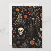 Invitation Mariage Gothique Fleur Skull (Dos)