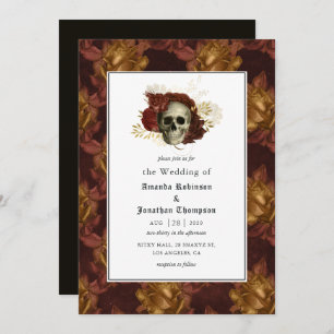 Invitation Mariage gothique floral