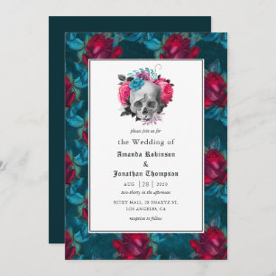 Invitation Mariage gothique floral