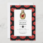 Invitation Mariage gothique floral (Devant)