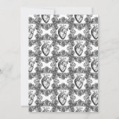 Invitation Mariage gothique floral blanc (Dos)