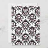 Invitation Mariage gothique floral burgundy pour couples (Dos)