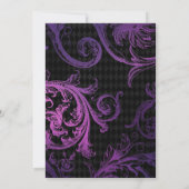 Invitation Mariage gothique floral et dentelle (Dos)