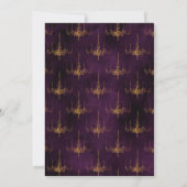 Invitation Mariage gothique floral pour couples (Dos)