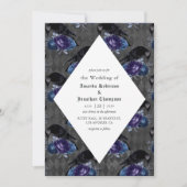 Invitation Mariage gothique floral rustique corbeau (Devant)