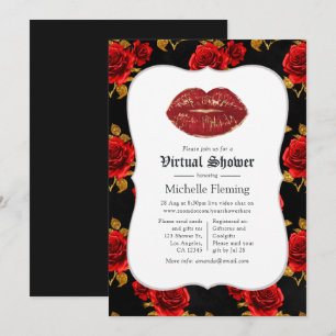 Invitation Mariage gothique floral virtuel