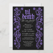 Invitation Mariage gothique jusqu'à la mort (Devant)
