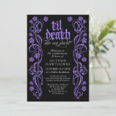 Invitation Mariage gothique jusqu'à la mort (Debout devant)