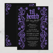 Invitation Mariage gothique jusqu'à la mort (Devant / Derrière)