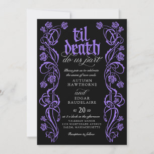 Invitation Mariage gothique jusqu'à la mort