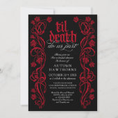 Invitation Mariage gothique jusqu'à la mort (Devant)