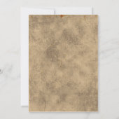 Invitation Mariage gothique médiéval vintage au bois (Dos)