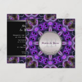 Invitation Mariage gothique médiéval violet (Devant / Derrière)