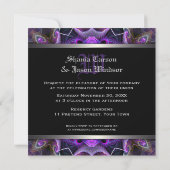 Invitation Mariage gothique médiéval violet (Dos)