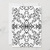 Invitation Mariage gothique noir et blanc (Dos)