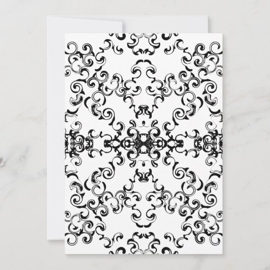 Invitation Mariage gothique noir et blanc (Dos)