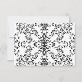 Invitation Mariage gothique noir et blanc (Dos)