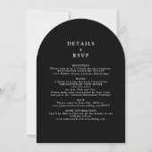 Invitation Mariage gothique noir et blanc de crânes tout en u (Dos)