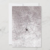 Invitation Mariage gothique noir et bordeaux avec thème de fê (Dos)