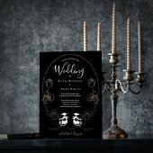 Invitation Mariage gothique noir floral
