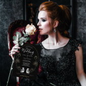 Invitation Mariage gothique noir floral