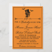 Invitation Mariage gothique noir orange d'Halloween (Devant)
