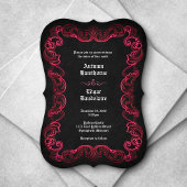 Invitation Mariage gothique noir rouge