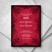 Invitation Mariage gothique noir rouge
