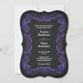Invitation Mariage gothique noir violet (Devant)
