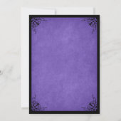 Invitation Mariage gothique noir violet (Dos)